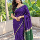 Maheshwari Silk Cotton Saree – Festive Elegance | Indigo Blue