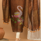 Handloom Jamdani Unstitched 2-Piece Kurti  |  Coffee Brown