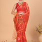 Muslin Tissue Jamdani Saree With Imperial Red - 127