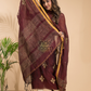 Marron Linen X Linen 2-Piece Set Kurti & Dupatta (UNSTITCHED) - 019