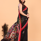 Matka Silk Jamdani Saree With True Black - 149