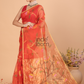 Muslin Tissue Jamdani Saree With Imperial Red - 127