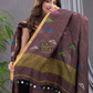 Deep Brown Linen X Linen 2-Piece Set Kurti & Dupatta (UNSTITCHED) - 119