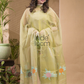 Sunset Gold Jamdani 2-Piece Set Kurti & Dupatta (UNSTITCHED) -683
