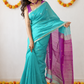 Maheshwari Silk Cotton Saree – Festive Elegance | Aqua Blue