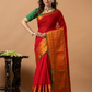 Traditional Narayanpet Cotton Saree | Classic Red