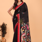 Matka Silk Jamdani Saree With True Black - 149