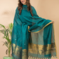 Teal Green | Handloom Jamdani Linen Unstitched 2-Piece Kurti