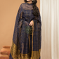 Blue with Golden color Jamdani 2-Piece Set Kurti & Dupatta (UNSTITCHED) - 156