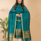 Teal Green | Handloom Jamdani Linen Unstitched 2-Piece Kurti