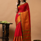 Traditional Narayanpet Cotton Saree | Classic Red