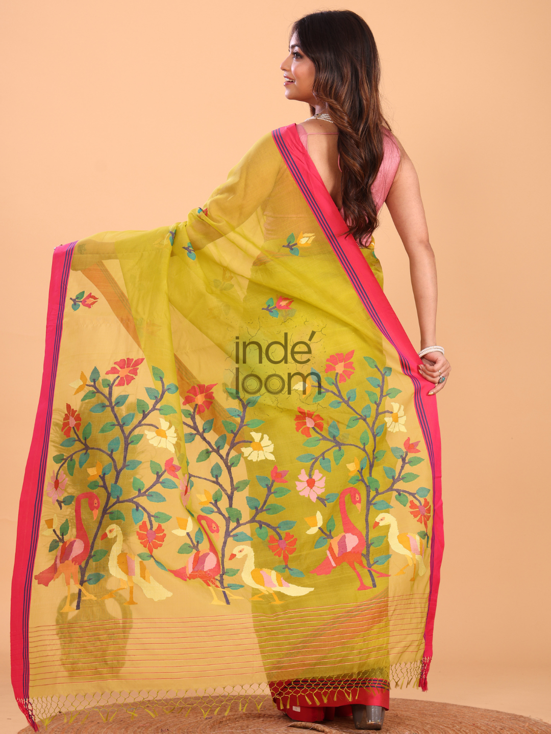 Silk Jamdani Saree With True Black - 150