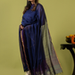Handwoven Jamdani cotton Unstitched 2-piece Kurti | Deep Navy Blue