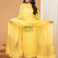 Linen Jamdani Unstitched 2-Piece Kurti  |  Mango Yellow