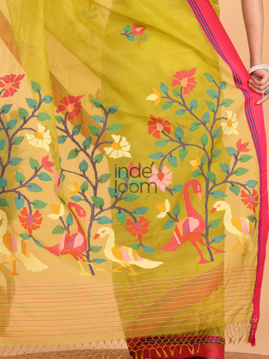 Silk Jamdani Saree With True Black - 150