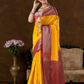 Classic Benarasi Katan Semi Silk Saree | Mustard Yellow