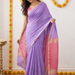 Maheshwari Silk Cotton Saree – Festive Elegance | Lavender