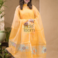 Turmeric Orange Jamdani 2-Piece Set Kurti & Dupatta (UNSTITCHED) -682