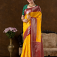 Classic Benarasi Katan Semi Silk Saree | Mustard Yellow