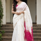 Maheshwari Silk Cotton Saree – Festive Elegance | White