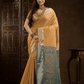 Flax Yellow Cotton Silk Saree - 007 - indeloom