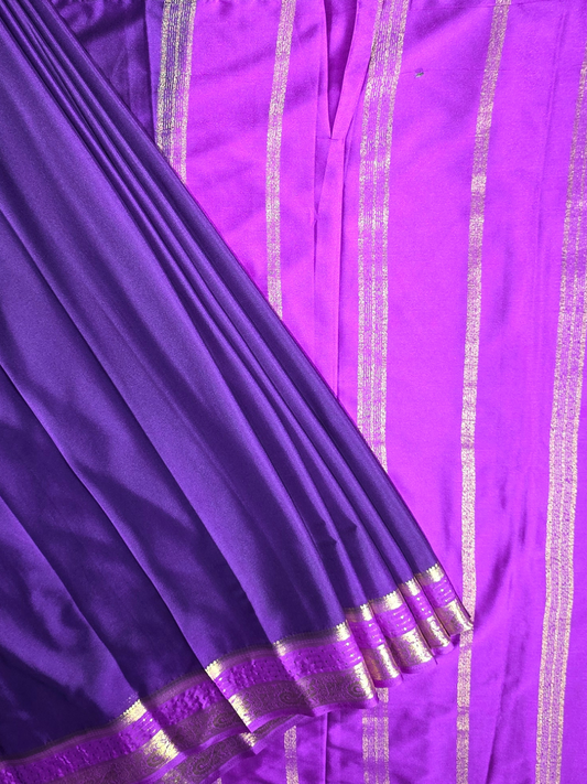 Classic Mysore Semi Silk Saree | Purple