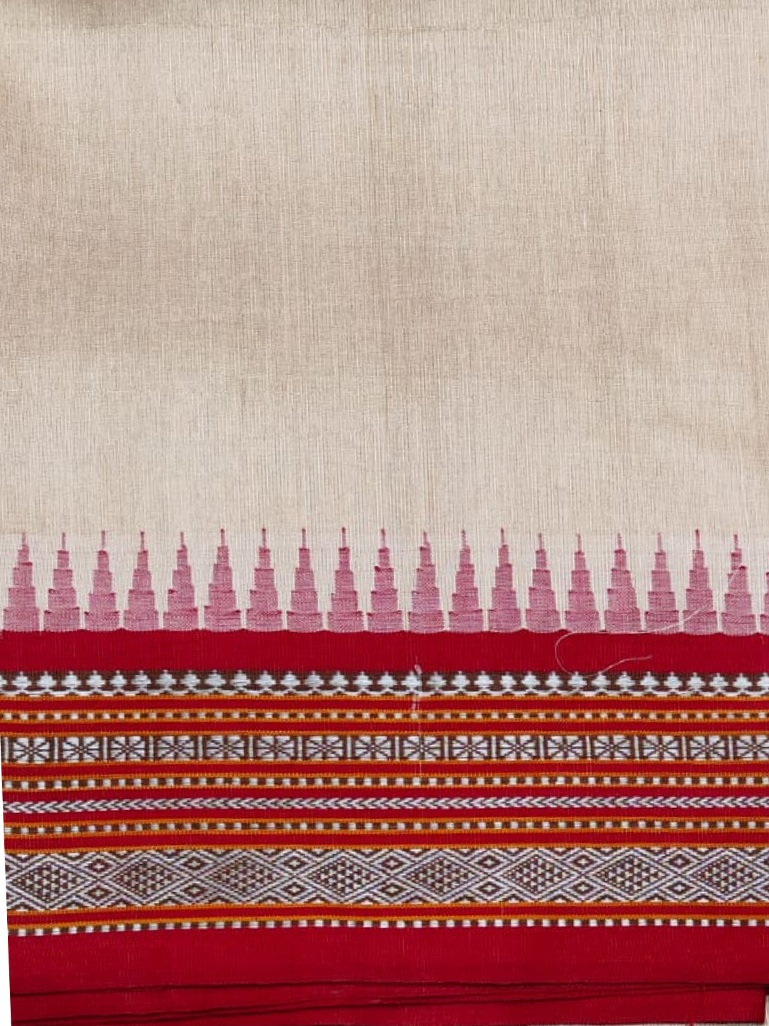 Handwoven Pure Vidarbha Tussar Silk Saree  |  Cherry Red
