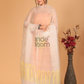 Pure Handloom Muslin Jamdani Dupatta With Off White - 004