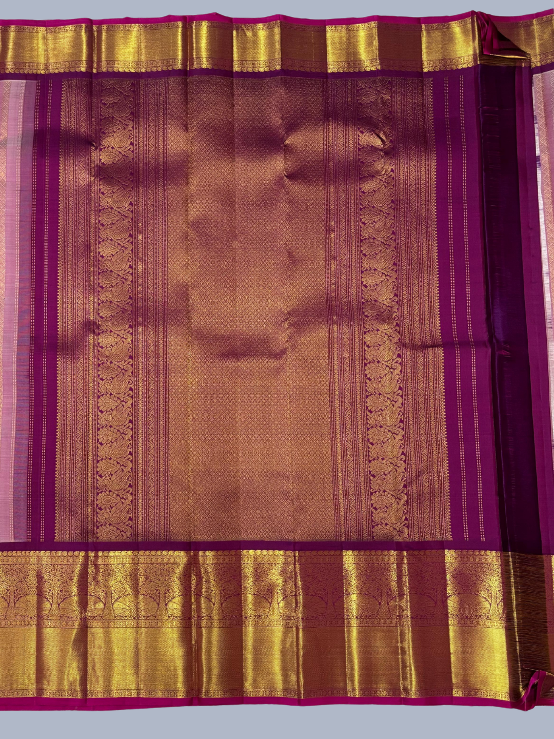 Pure Handwoven Kanchi  Silk Saree In Light Pink -215