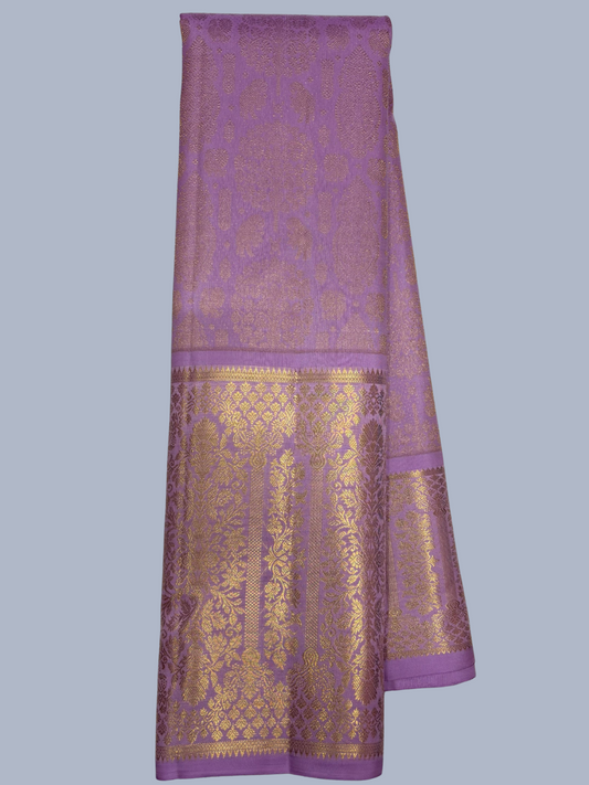 Pure Handwoven Gadwal Silk Saree With Light Pink-031