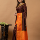 Classic Mysore Semi Silk Saree | Chocolate Brown