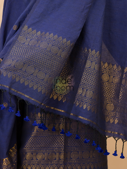 Dark Purpule Organic Linen 2-Piece Set Kurti & Dupatta (UNSTITCHED) - 072