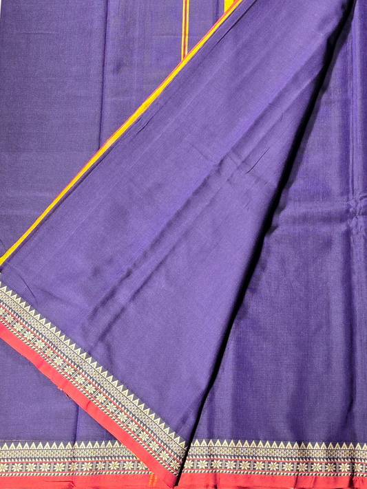 Handloom Narayanpet Cotton Saree | Purple