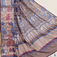 Ajrakh Exclusive designer Chanderi Saree with Floral Zari border - 029 - indeloom