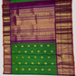 Handwoven Pure Gadwal Silk Saree  |  Moss Green