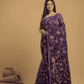 Hand Made Jamdani Saree With  Royal Purple - 036