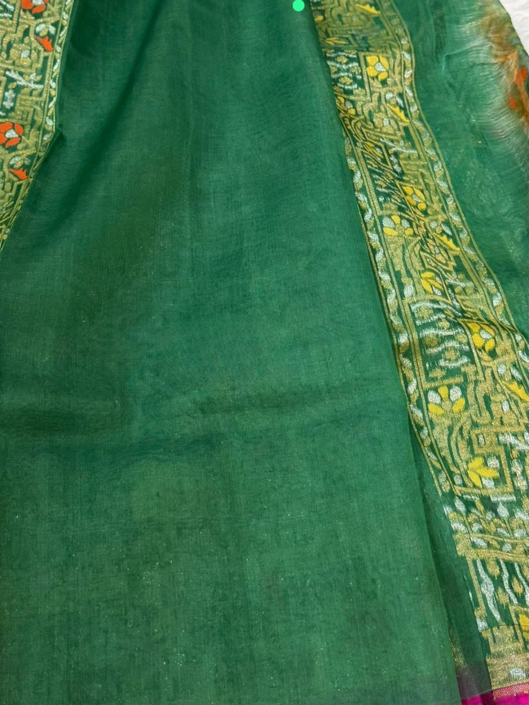 Pure Banarasi Exclusive Ektara Kora JAMDANI Tilfi saree  | Green