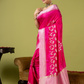 Classic Benarasi Semi Silk Saree | Fuchsia Pink
