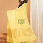 Linen Jamdani Unstitched 2-Piece Kurti  |  Mango Yellow