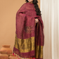 Maroon with Golden color Jamdani 2-Piece Set Kurti & Dupatta (UNSTITCHED) - 157