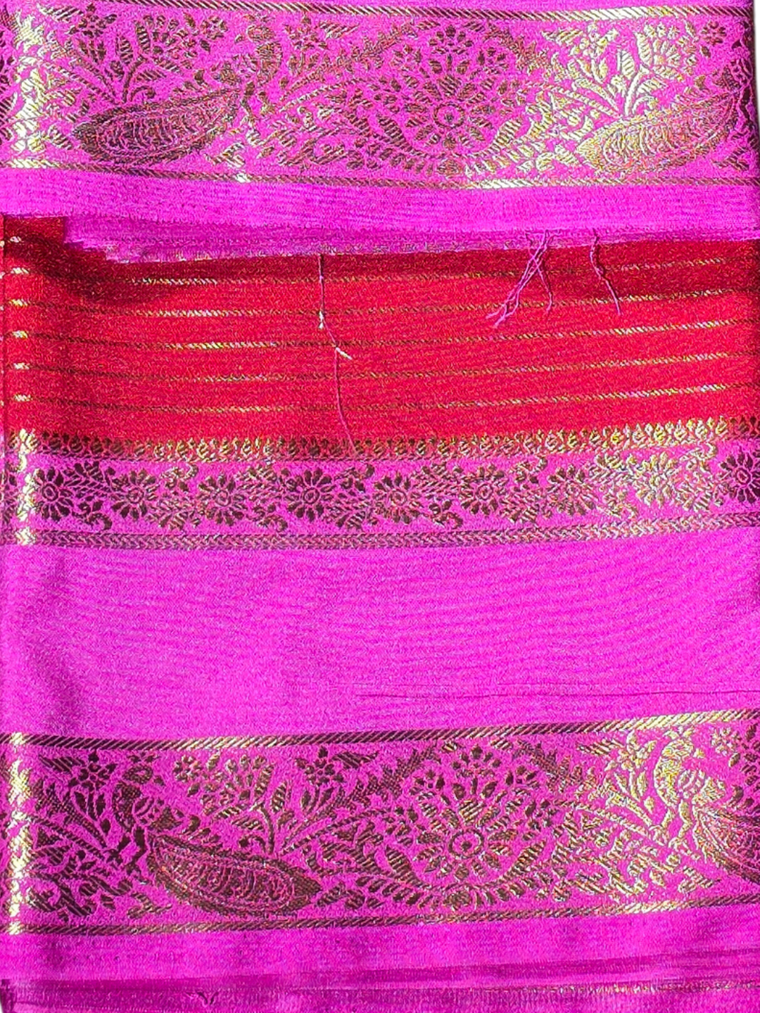 Classic Mysore Silk Saree  |  Coral Red