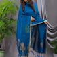 Classic Blue Cotton Linen  2-Piece Set Kurti & Dupatta (UNSTITCHED) - 120