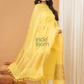 Linen Jamdani Unstitched 2-Piece Kurti  |  Mango Yellow
