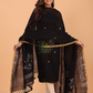 Super Black Linen Jamdani 2-Piece Set Kurti & Dupatta (UNSTITCHED) - 062