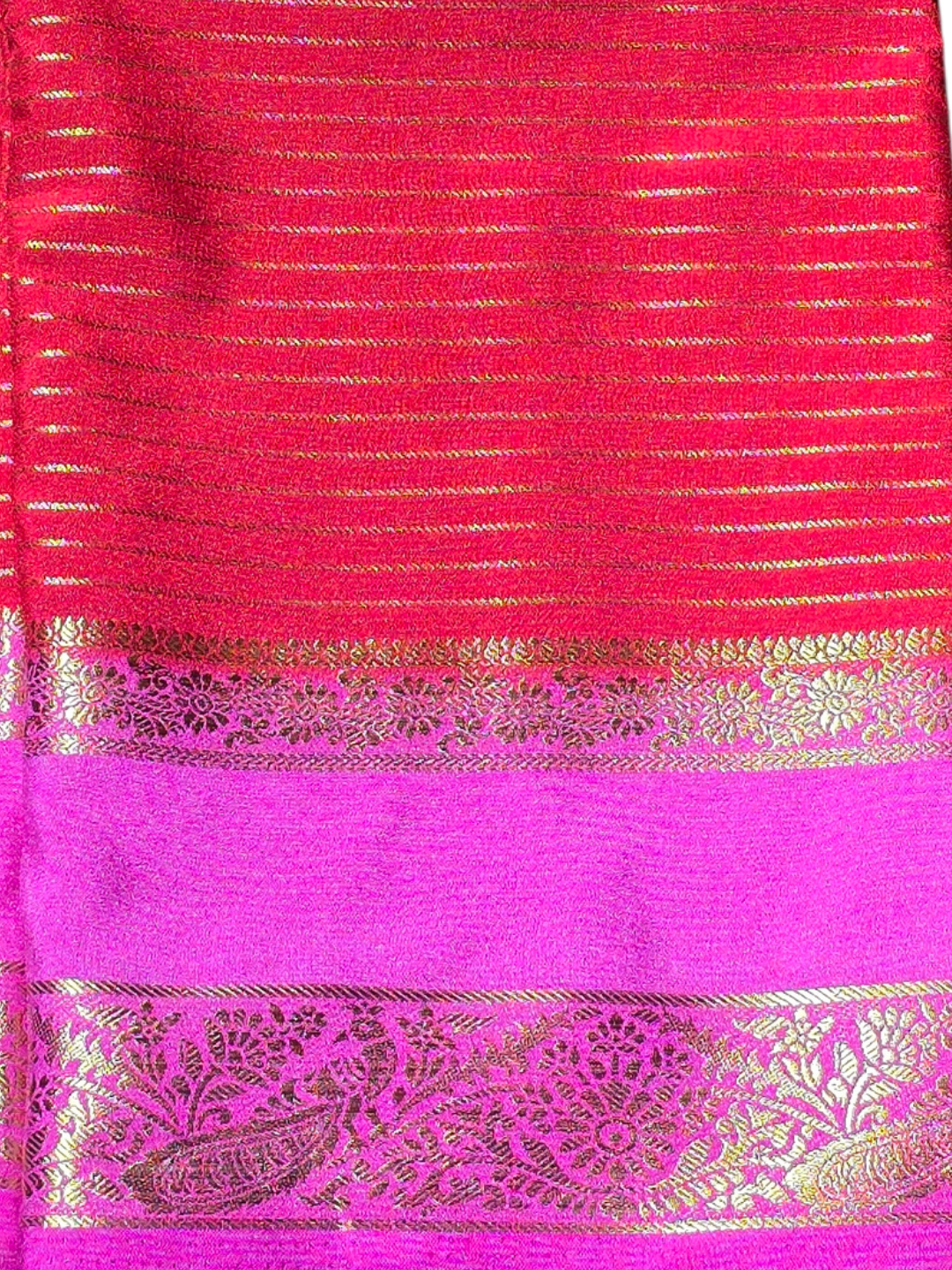 Classic Mysore Silk Saree  |  Coral Red