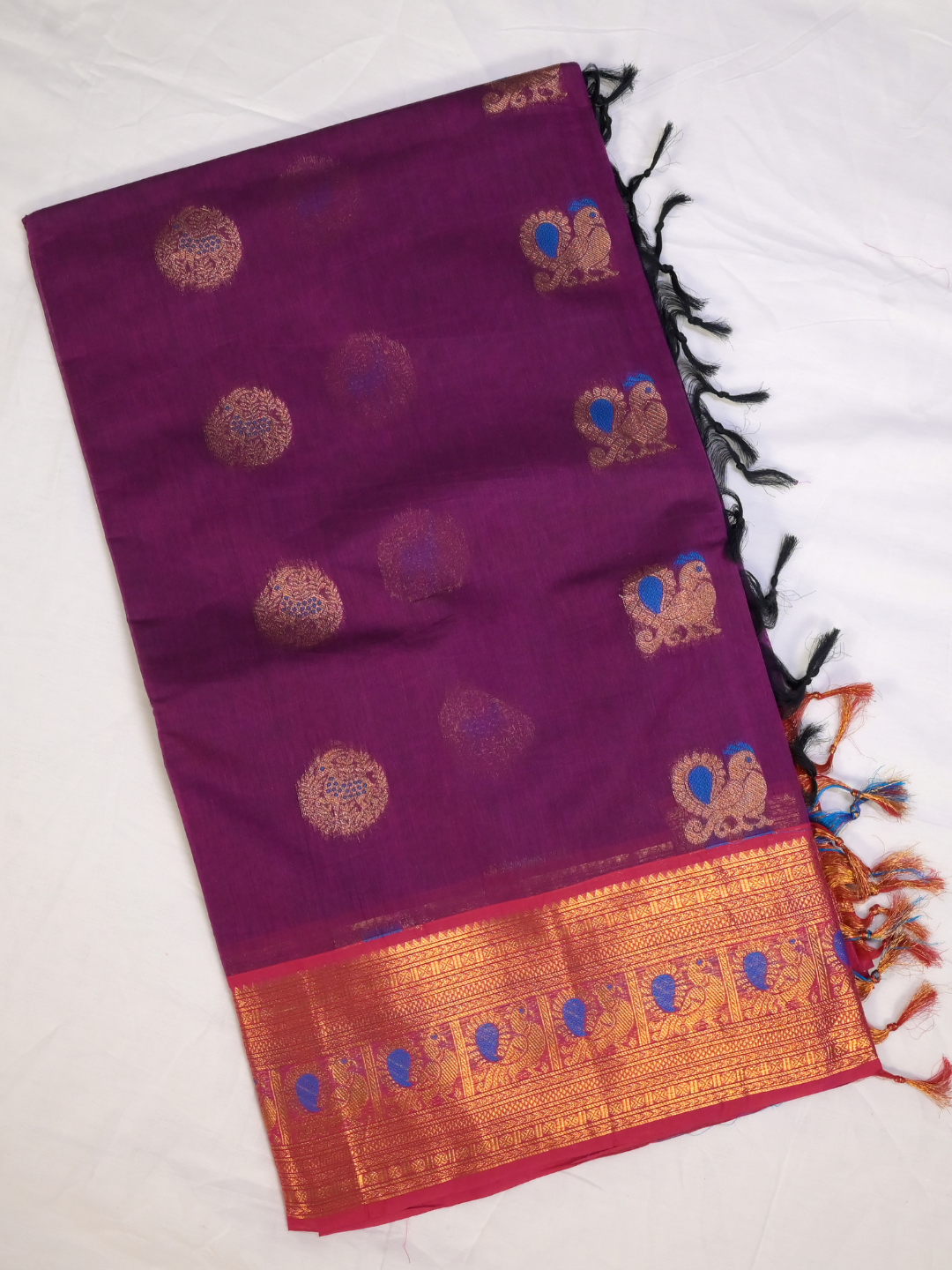 Kanchi Cotton|Purple & Pink