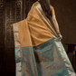 Flax Yellow Cotton Silk Saree - 007 - indeloom