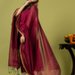 Handwoven Jamdani cotton Unstitched 2-piece Kurti | Wine Red