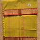 Kanchi Cotton|Leaf Yellow & Red