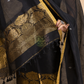 Rich Black Cotton Linen 2-Piece Set Kurti & Dupatta (UNSTITCHED) - 021